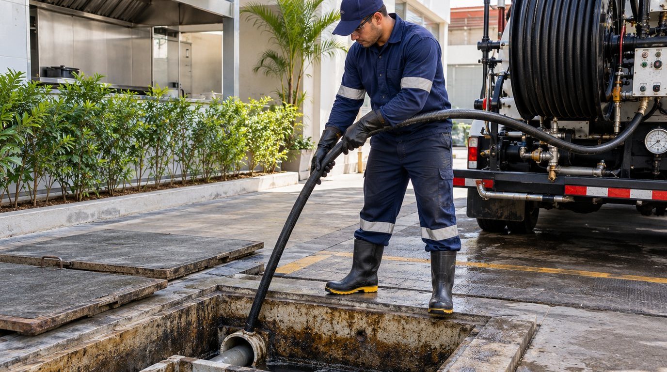 Hidrojateamento de Caixa de Gordura em Curitiba‑PR