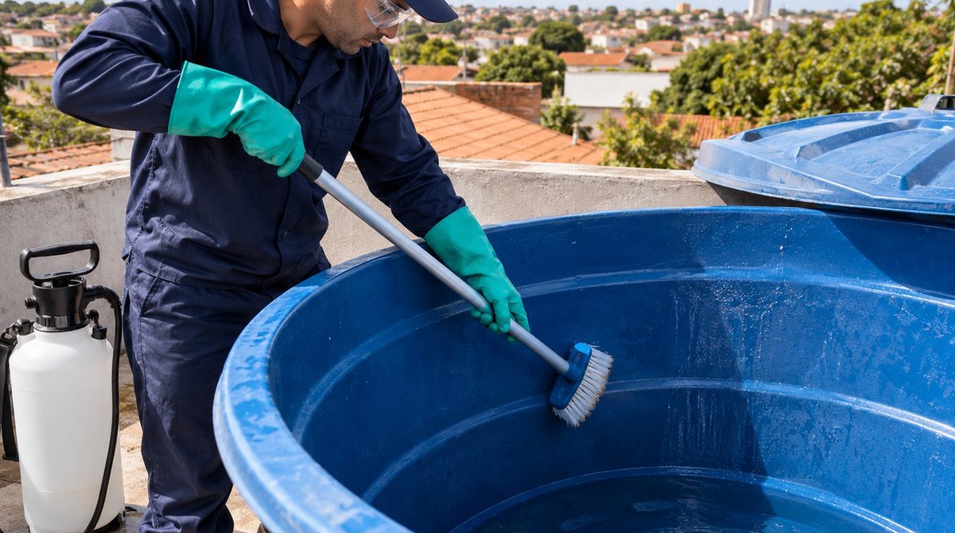 Higienização e Desinfecção da Caixa d'Água em Curitiba‑PR