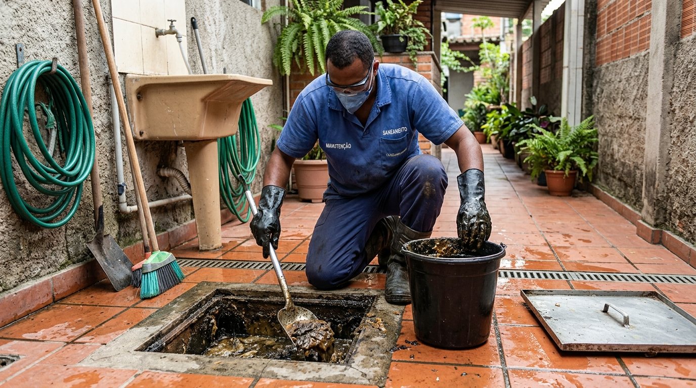 Limpeza de Caixa de Gordura Comercial em Curitiba‑PR